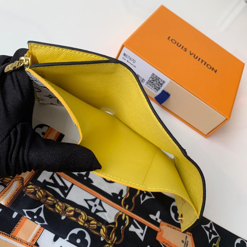 M67670 LV ZOE 錢夾 Monogram 涂層帆布信封錢包 粉色