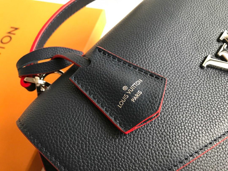 M53197 LV MYLOCKME 手袋 LV校園包 深海藍拼紅色
