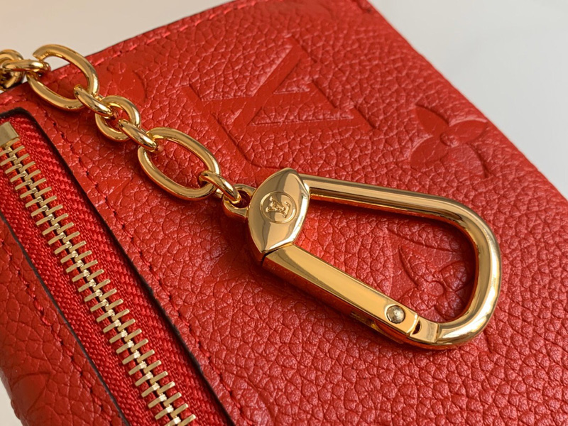M60633 LV鑰匙包 Monogram Empreinte皮革零錢包 橙色