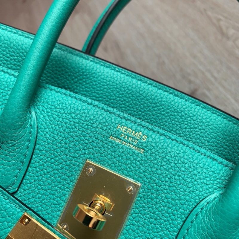 Hermes Birkin系列 愛馬仕鉑金包 純手工定制版 30cm TOGO皮 綠色
