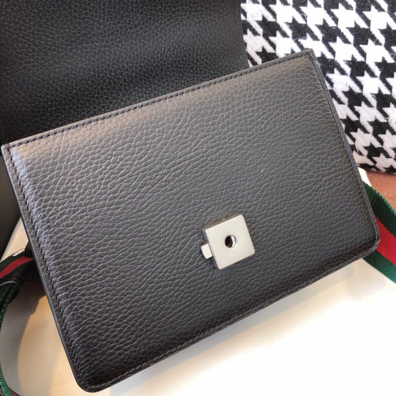 448075 Gucci Dionysus 系列皮革手提包 Gucci竹節酒神包 黑色