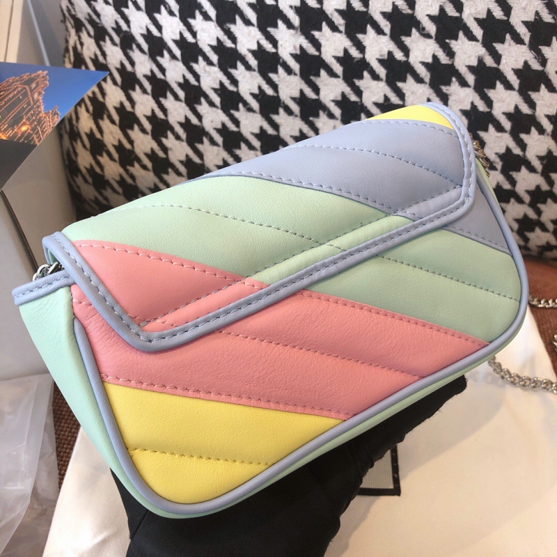 443497 Gucci GG Marmont系列小號肩背包 馬卡龍系列女包 淡彩色