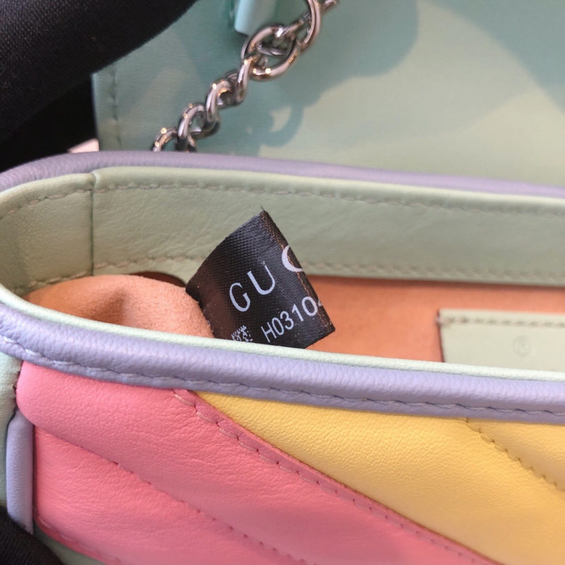 443497 Gucci GG Marmont系列小號肩背包 馬卡龍系列女包 淡彩色