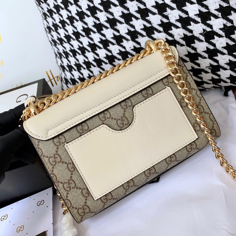 409487 Gucci Padlock系列小號GG肩背包 古馳單肩包 白色