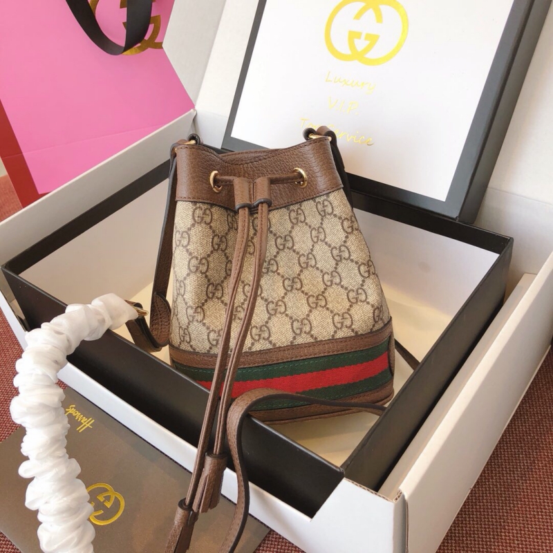 550620 Gucci Ophidia系列迷你GG水桶包 古馳迷你水桶包 咖啡色