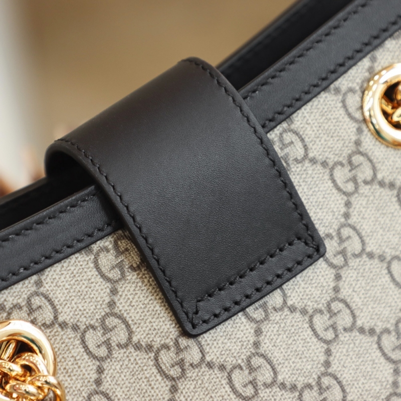 498156 Gucci Padlock系列小號GG肩背包 黑色皮邊
