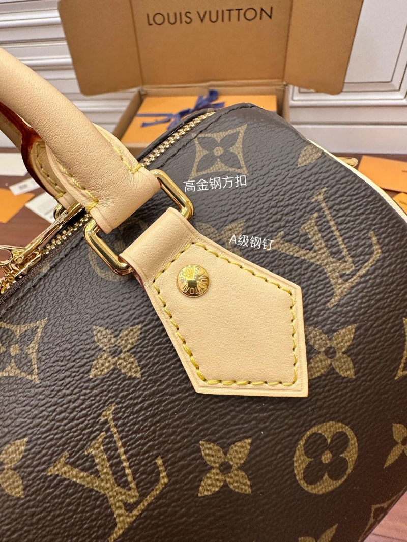 M46222 LV SPEEDY BANDOULIERE 20手袋 Monogram 涂層帆布枕頭包 粉色背帶