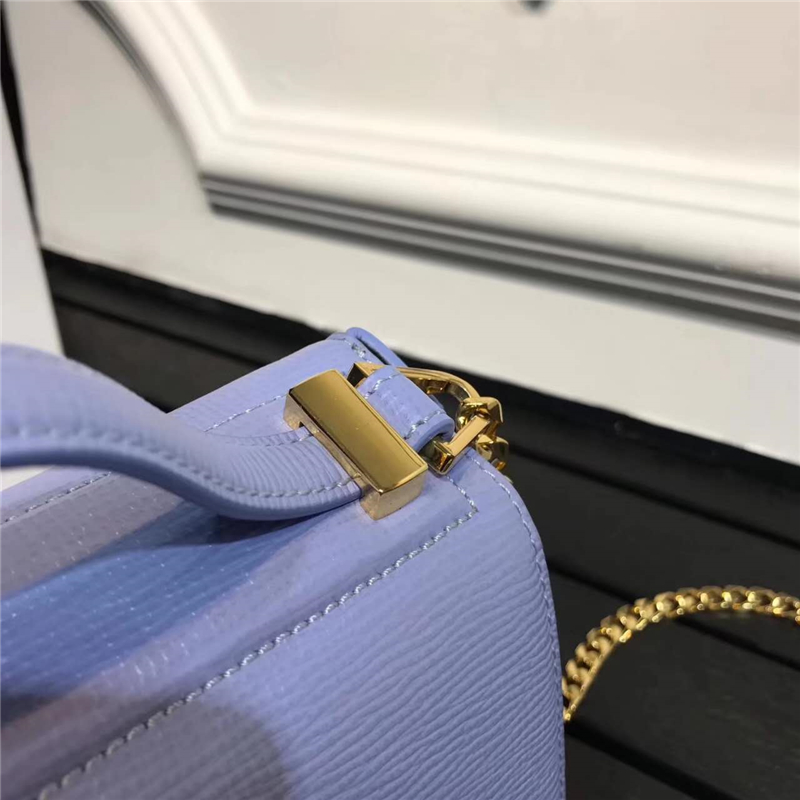 1106 Givenchy 紀梵希 優質掌紋 小牛皮 斜背包手提包 淺紫色