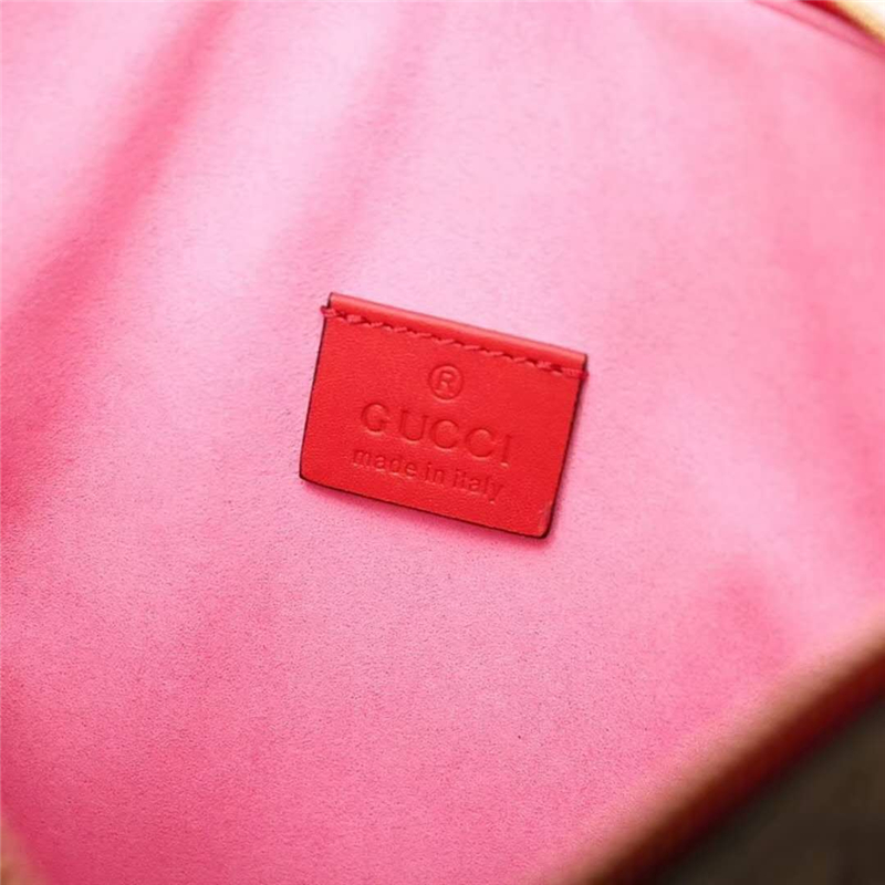 506280 Gucci Bosco圖案 高級人造帆布 纖薄手包 粉色