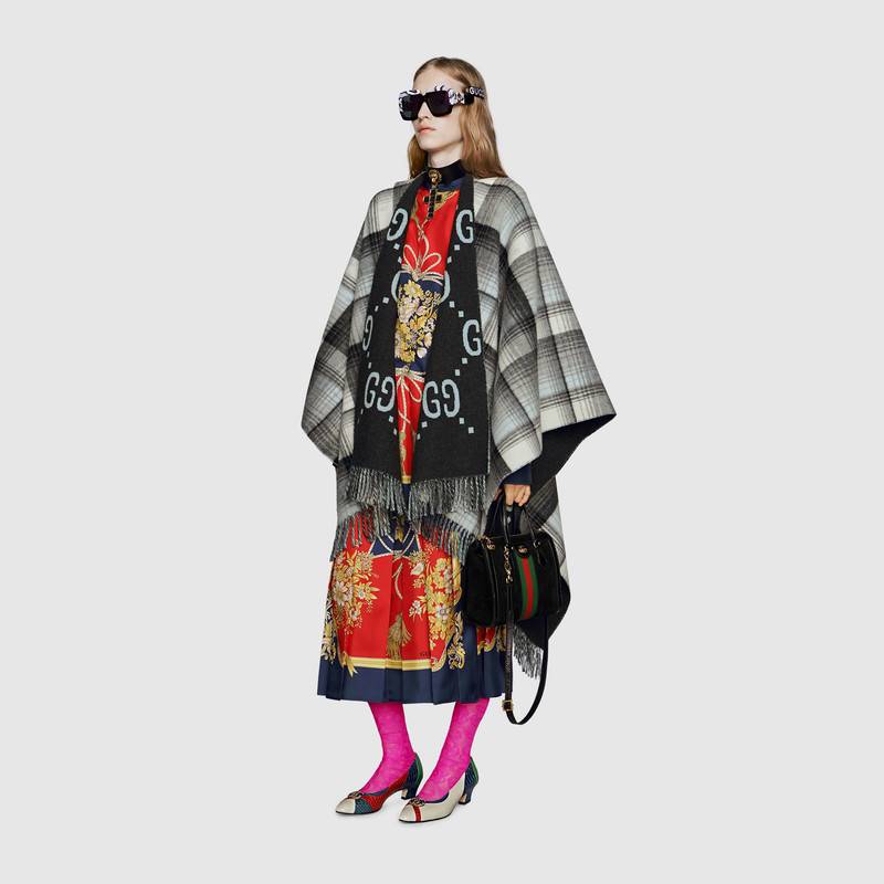 547551 Gucci Ophidia系列 小號 麂皮拼漆皮 手提購物袋 黑色