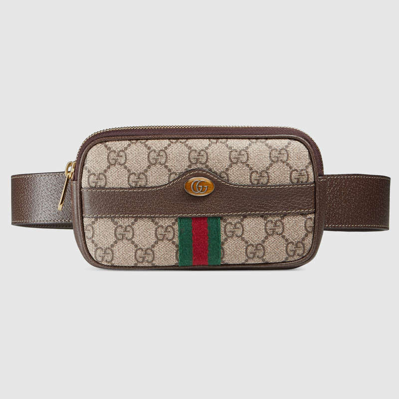 519308 Gucci Ophidia系列 GG 高級人造帆布 iPhone保護套 烏木色