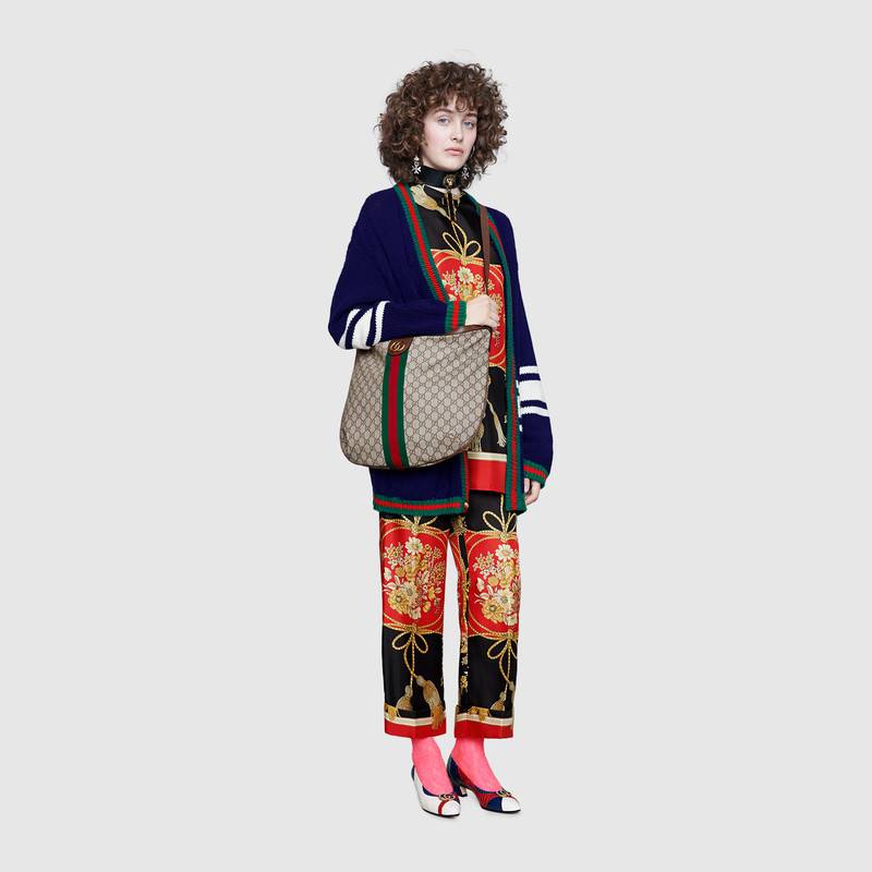 547939 Gucci Ophidia系列 GG Supreme高級人造帆布 單肩包 烏木色