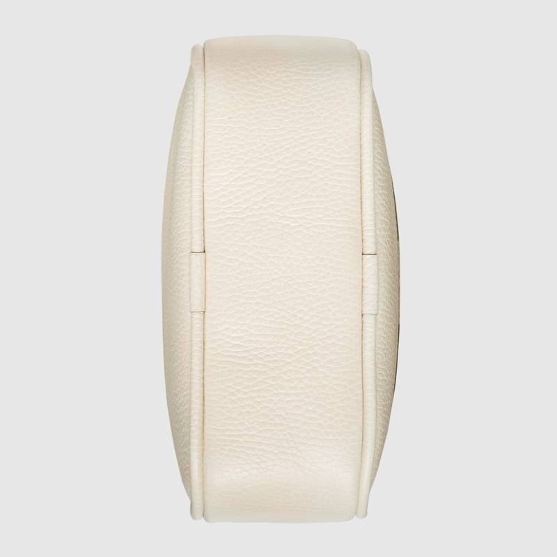 523591 Gucci 復古印花 軟皮革 百搭郵差包 白色