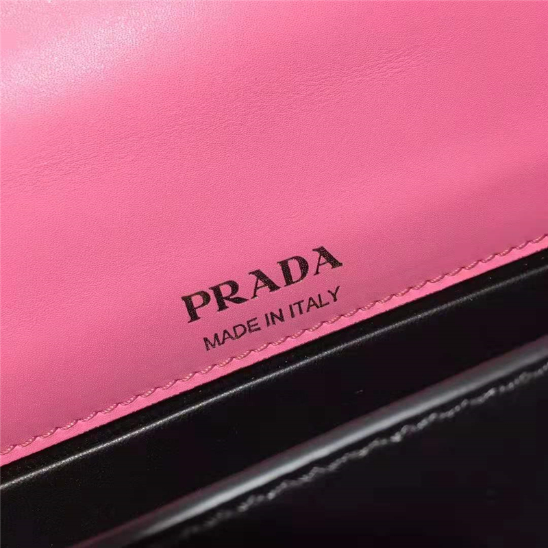 1BD184 Prada Sidonie女包 普拉達手袋 小牛皮 普拉達鏈條包 粉色