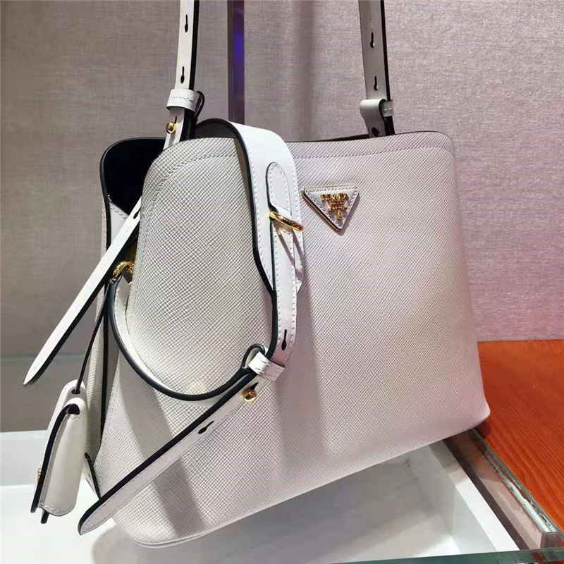 1BA251 Prada女包 Matinée 小號 牛皮 普拉達手提包 白色